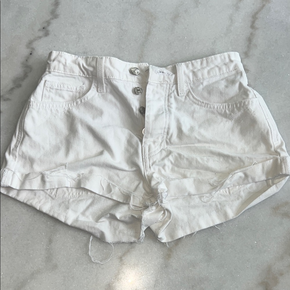 Forever 21 White Jean Shorts